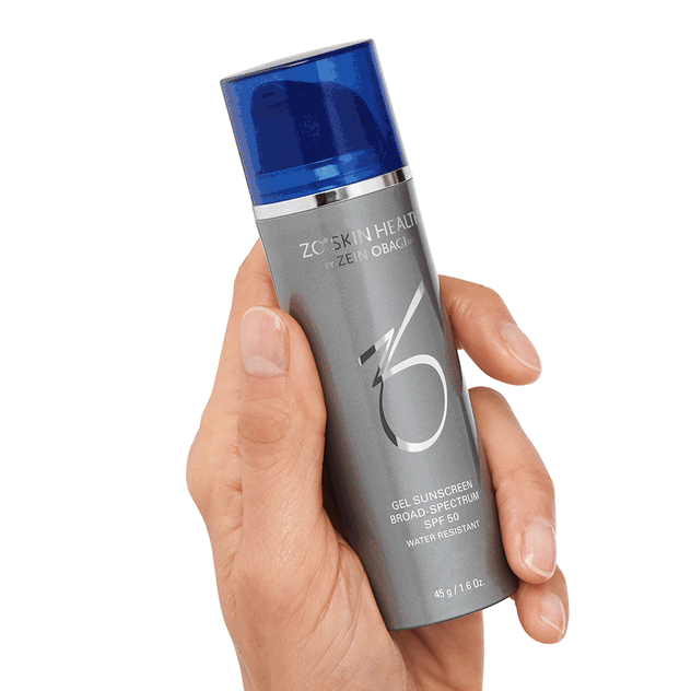 GIF of model applying Gel Sunscreen SPF 50