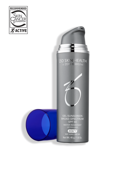 Gel Sunscreen on white background